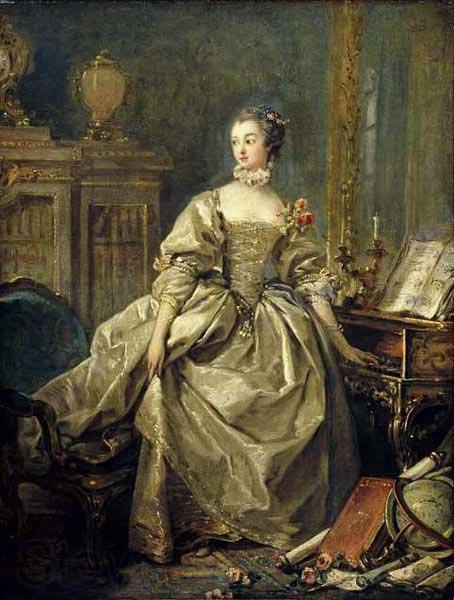 Francois Boucher Madame de Pompadour, la main sur le clavier du clavecin (1721-1764)